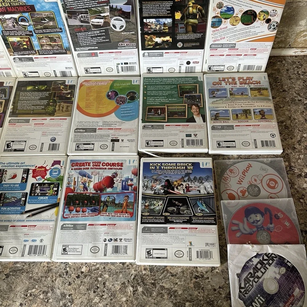 Nintendo Wii Games Bundle Lot 17 Games Band Hero Lego Star Wars Pinball Wipeout